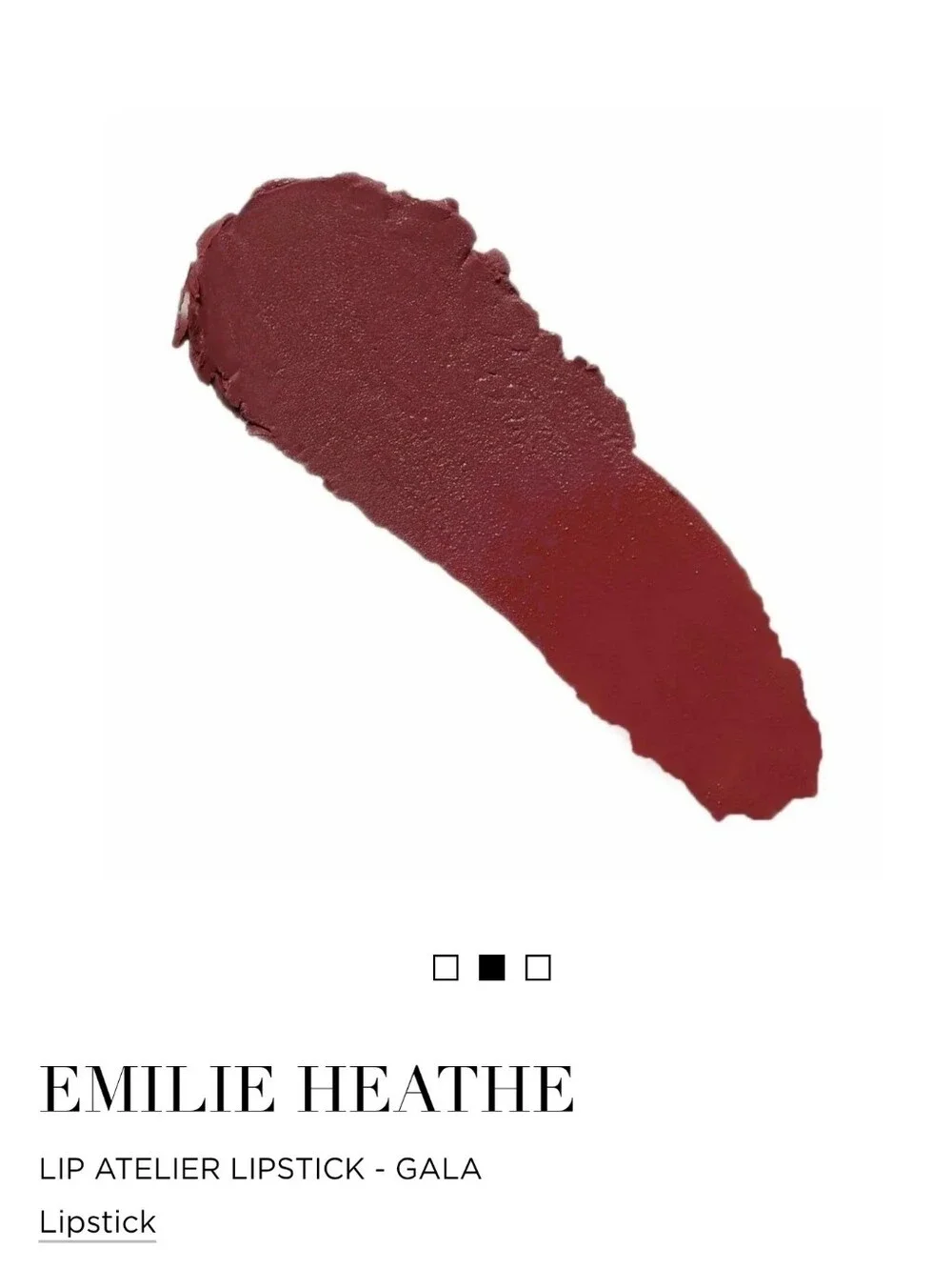 Emilie Heathe Lip Atelier Lip Colour Gala retails $42